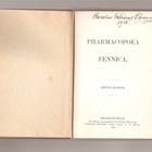 Pharmacopoea Fennica. Pharmacopoea militaris Fennica, 1885 - pikkukuva 2
