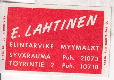 Syvärauma. E. Lahtinen , s95