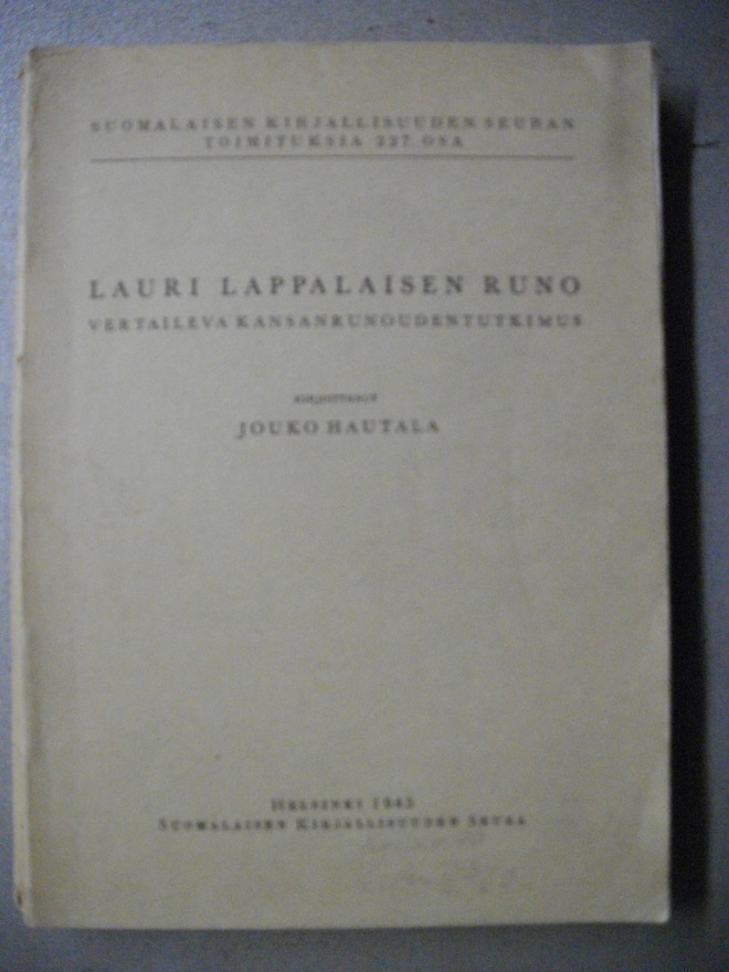 Jouko Hautala: Lauri Lappalaisen runo (16.3)