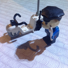 LEGO  FABULAND 3789 INSPECTOR DOG WITH POLICE MOTORCYCLE - pikkukuva 1