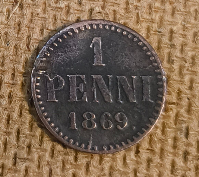 1 penni v. 1869