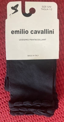 EMILIO CAVALLINI 90 DEN LEGGINGS, MUSTAT, KOKO S/M   *UUDET*