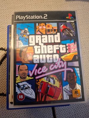 PS2 Grand Theft Auto Vice City + kotelo ja ohjeet