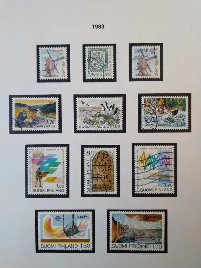 1983 Suomi postimerkki 11 kpl