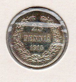 25 penniä 1915 hop.