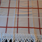 puuvilla verhokappa makramee reunus 65x156cm - pikkukuva 4