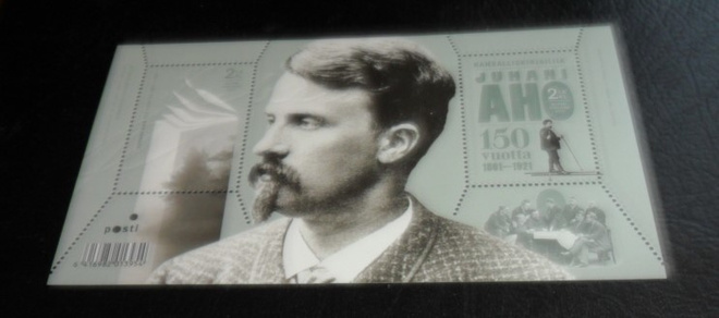 LAPE BL71 ** JUHANI AHO 150 VUOTTA. 2 KPL 1 LUOKAN MERKKIÄ.
