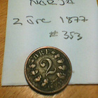 Norja 2 öre 1877, km# 353 - pikkukuva 1