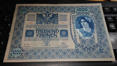 Austria Itävalta 1000 Kronen P59 XF-aUNC