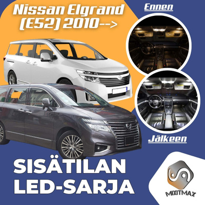 Nissan Elgrand (MK3) Sisätilan LED-sarja 15-osai