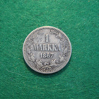 1 markka 1867 - hopeaa - pikkukuva 1