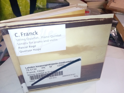 2CD Cesar Franck String Quartet in D Major + ( SIS POSTIKULU