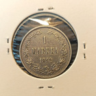 Suomi 1 mk 1892 Aleksanteri III , hyväkuntoinen 8/8 hopea - pikkukuva 1