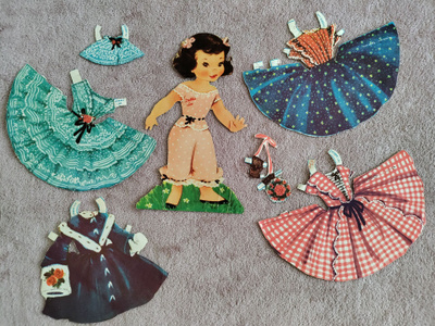 Paperinukke Debbie Lee 1940-50-luku
