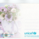 "°KAUNIIN LIILAT KUKAT KANNUSSA°" -KORTTI / KARTO (UNICEF) - pikkukuva 2