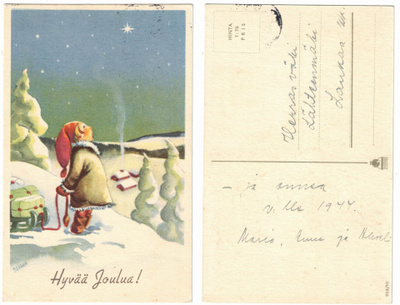 Vanha kortti, KUVATAIDE 223/10, B.H. Hellström, v. 1943