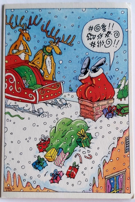 2-os. JOULUKORTTI "Joulupukki ja porot"