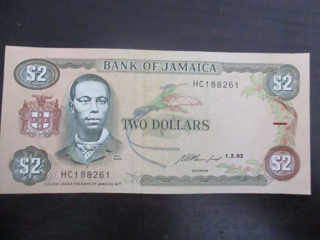 JAMAICA 2 DOLLARS 1993 (K12-89)