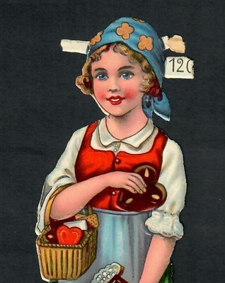 F.W.K.B. 1206 - Piparkakkutyttö Kerttu - ISO kuva 1940-luv.