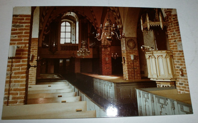 Nagu kyrka / Nauvon kirkko, sisäkuva, valokuvapk, ei p.