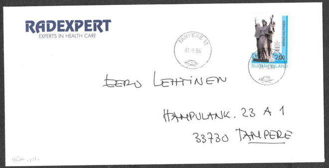 Postilähetys - Aaltonen (LAPE 1237) Tampere 31.5.1994