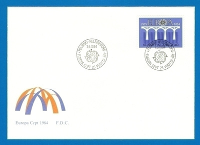 FDC – Eurooppa: Silta sininen 7.5.1984, Lape no 943