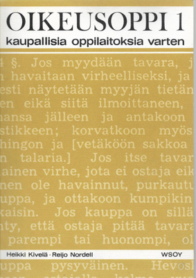 Kivelä, Heikki : Oikeusoppi kaup. oppil. varten 1-2