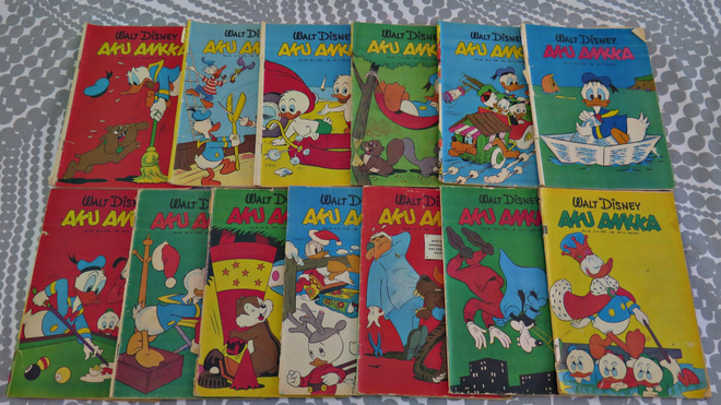 Aku Ankka -lehtiä vuodelta 1970 - 13 kpl.