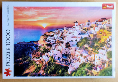 Palapeli UUSI! – 1000 palaa • Trefi: Santorini – Muoveissa!