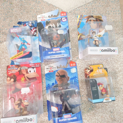 amiibo ja marvel / disney infinity hahmoja 6kpl