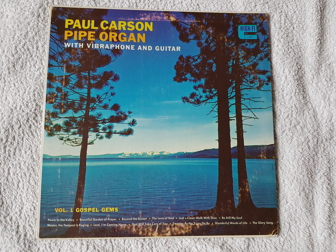 Paul Carson At The Pipe Organ: Gospel Gems LP
