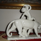 ART DECO, BACCUS PANTTERILLA PIT. 27,5 CM VEISTOS / FIGURI - pikkukuva 4