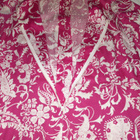 Uniikki ompelijan tekemä pitkähihainen mekko / pinkki-valkoi - pikkukuva 4