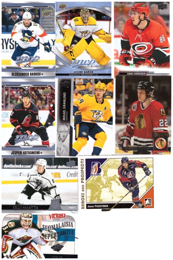 9 x SUOMI NHL mm. BARKOV, SAROS, TERÄVÄINEN.......