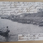 Kuhmoinen (Päijänne), pariskunta veneilemässä, p. 1905 - pikkukuva 1