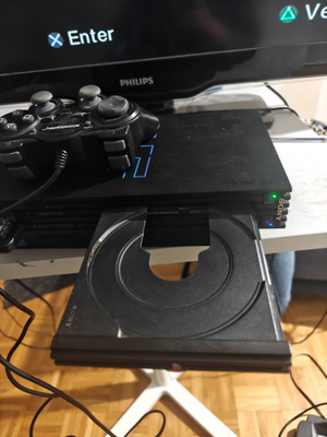 PS2 fat konsoli network adapterilla