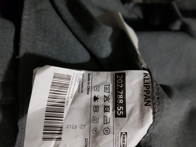 KLIPPAN Päällinen 2:n istuttavaan sohvaan, Vissle harmaa