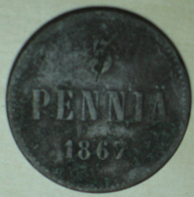 1867 SUOMI 5 PENNIÄ