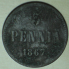 1867 SUOMI 5 PENNIÄ - pikkukuva 1