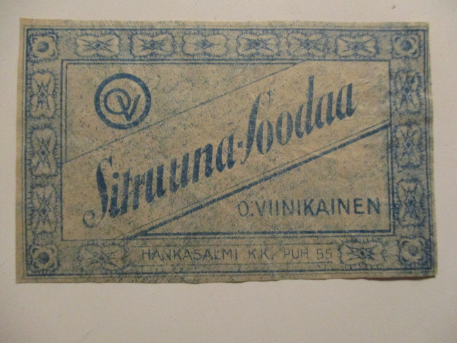 SITRUUNA SOODAA O.VIINIKAINEN HANKASALMI (K13-P31)