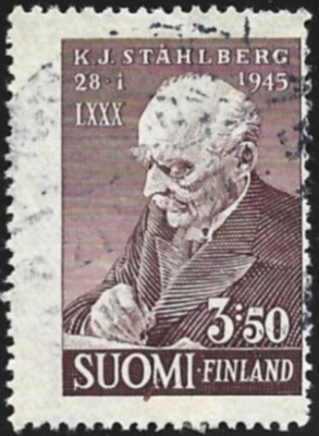 1945 Presidentti K.J.Ståhlberg 80 vuotta leimattu LaPe 295