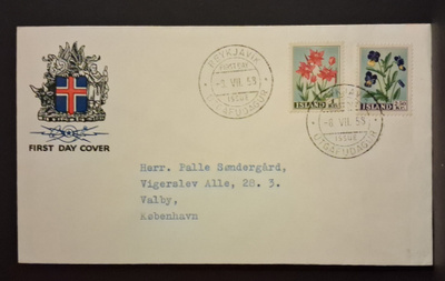 Islanti - Fa - 357 - 358 sarja FDC - 1958