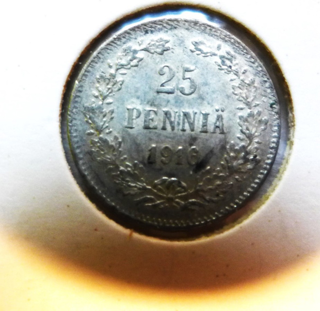 Raha kolikko 25 penniä 1916   2kpl hopea