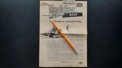 Fordson Major Traktor Nytt 8 sivuinen mainoslehti (1948)