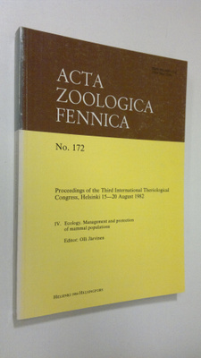 Acta Zoologica Fennica 172 1984 : Proceedings of the thir...