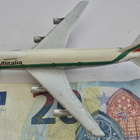 VANHA Malli Lentokone Boeing 747 Alitalia Metallia Saksa - pikkukuva 1
