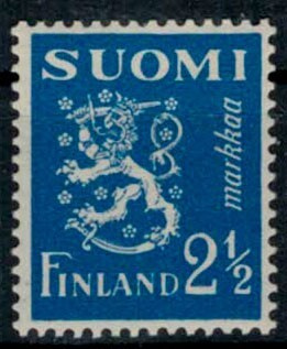 1932 M30  2,50 mk sininen leijona ++