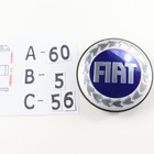 Fiat vannekeskiöt – Kromi-sininen – 60mm (4kpl s - pikkukuva 2