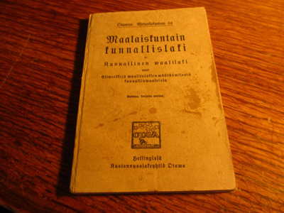 maalaiskuntain kunnallislaki ja kunnallinen vaalilaki otawa