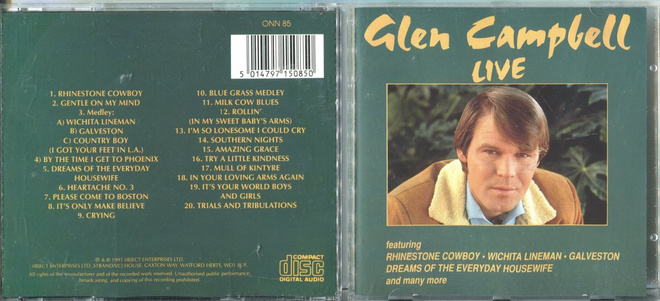 GLEN CAMPBELL . CD-LEVY . LIVE